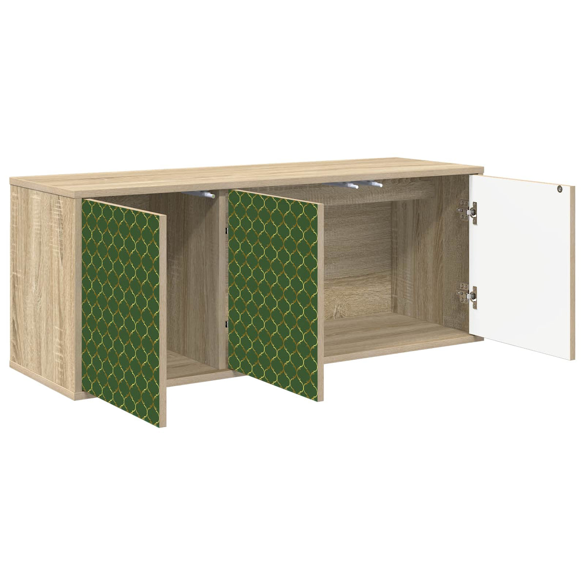 Vidaxl wandgemonteerd tv-meubel geleen 102 x 33 x 40 cm sonoma eiken