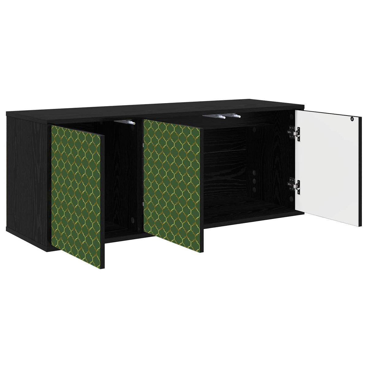 Vidaxl wandgemonteerd tv-meubel geleen 102 x 33 x 40 cm zwart eiken