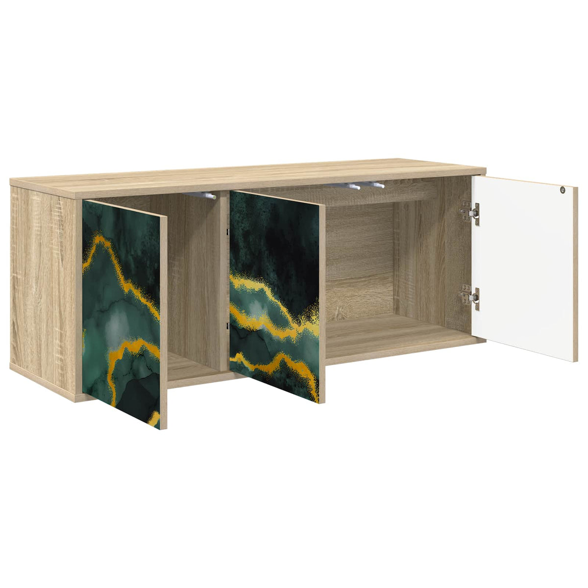 Vidaxl wandgemonteerd tv-meubel wijhe 102 x 33 x 40 cm sonoma eiken