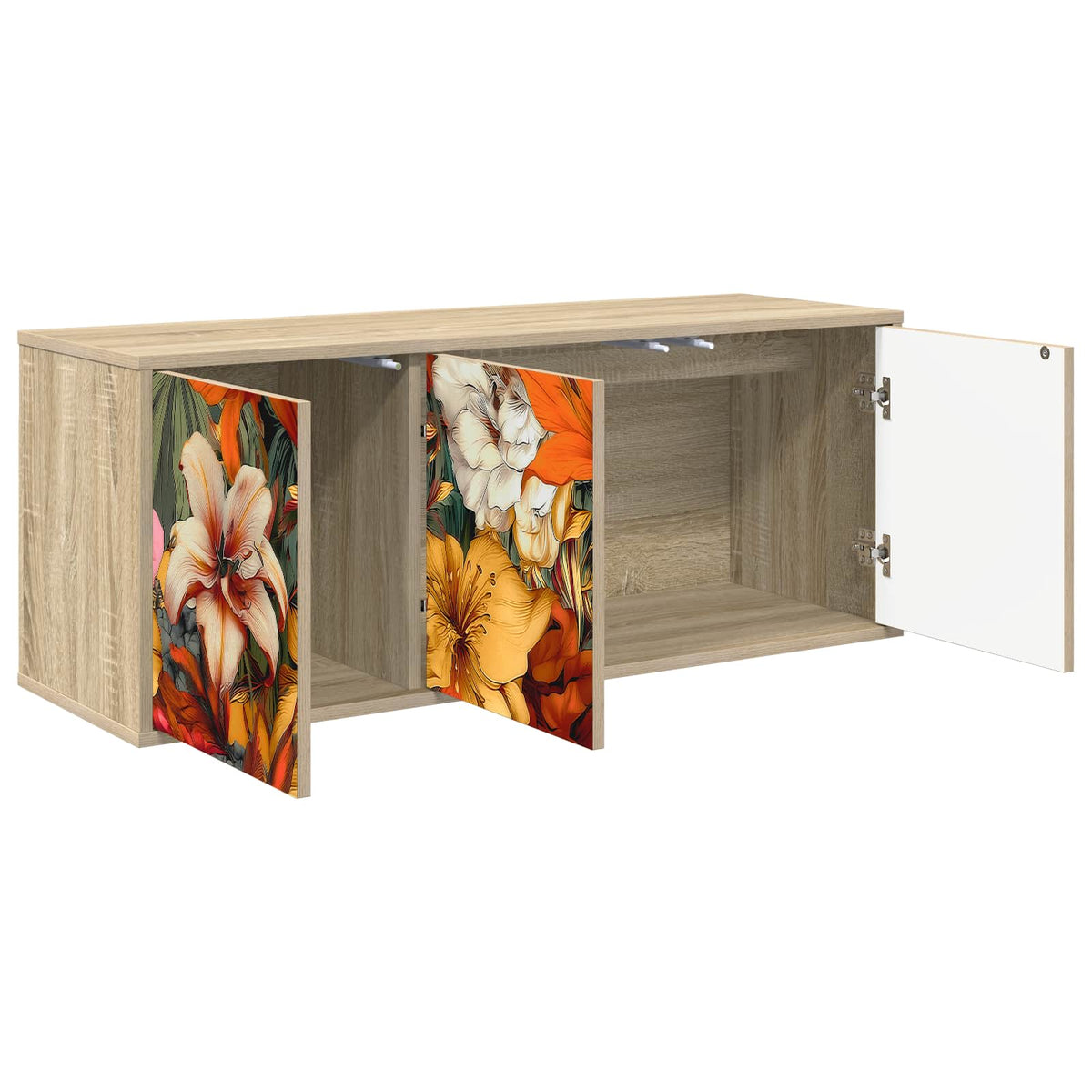 Vidaxl wandgemonteerd tv-meubel gennep 102 x 33 x 40 cm sonoma eiken