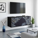 Vidaxl wandgemonteerd tv-meubel dokkum 102 x 33 x 40 cm zwart eiken