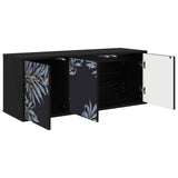 Vidaxl wandgemonteerd tv-meubel dokkum 102 x 33 x 40 cm zwart eiken