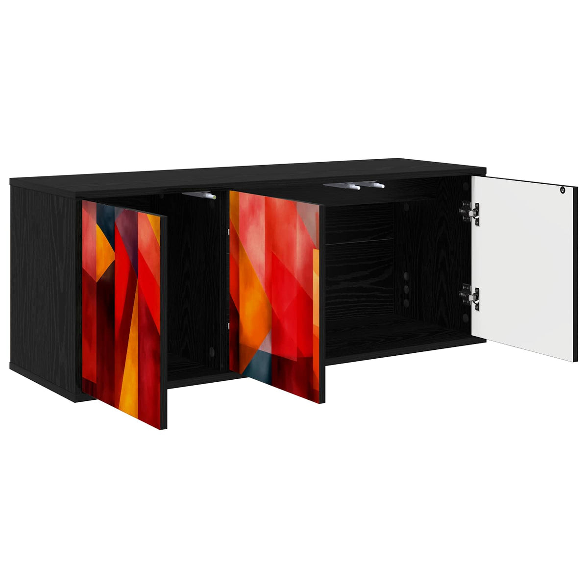 Vidaxl wandgemonteerd tv-meubel heesch 102 x 33 x 40 cm zwart eiken