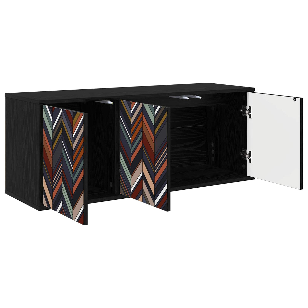Vidaxl wandgemonteerd tv-meubel ommen 102 x 33 x 40 cm zwart eiken