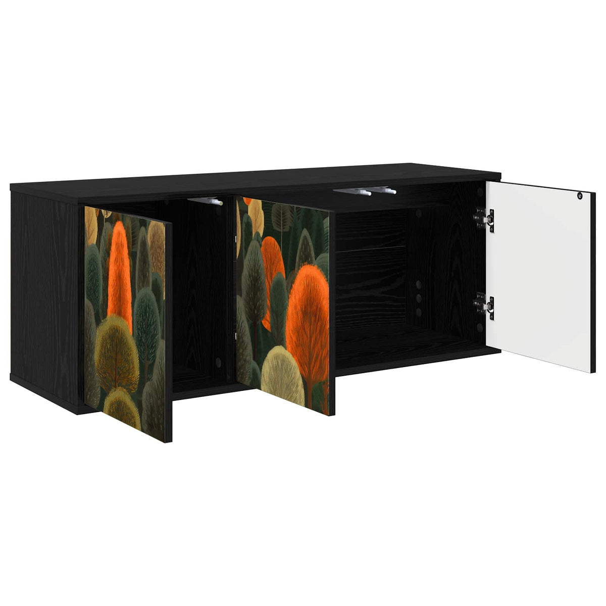 Vidaxl wandgemonteerd tv-meubel zaandam 102 x 33 x 40 cm zwart eiken