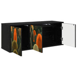 Vidaxl wandgemonteerd tv-meubel zaandam 102 x 33 x 40 cm zwart eiken
