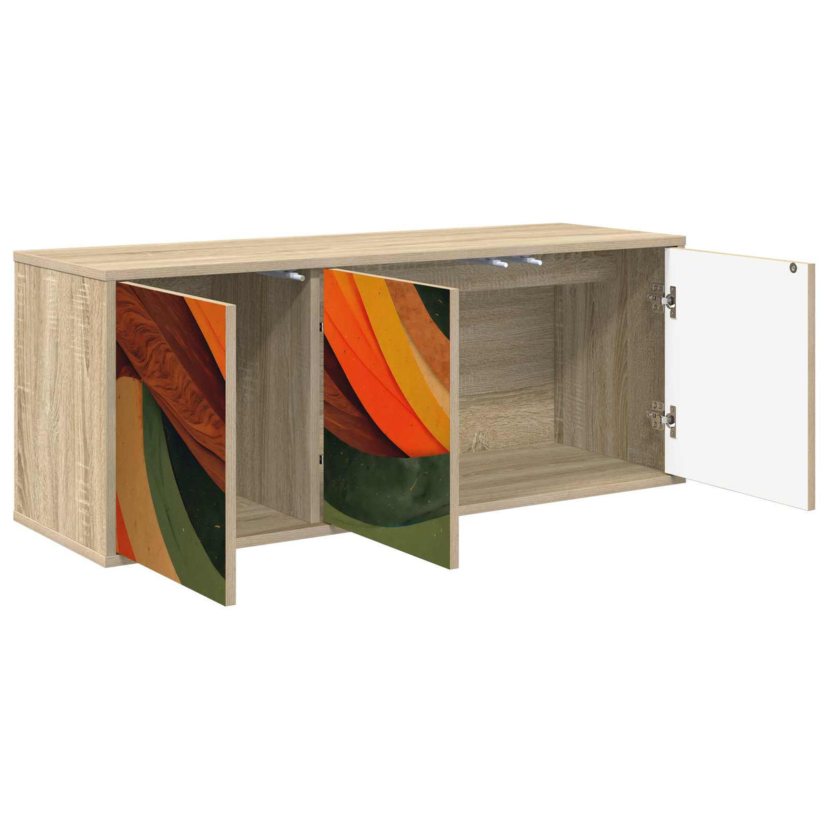 Vidaxl wandgemonteerd tv-meubel bonn 102 x 33 x 40 cm sonoma eiken