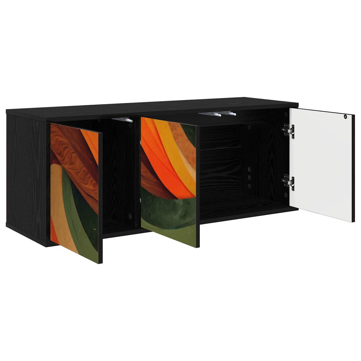 Vidaxl wandgemonteerd tv-meubel bonn 102 x 33 x 40 cm zwart eiken