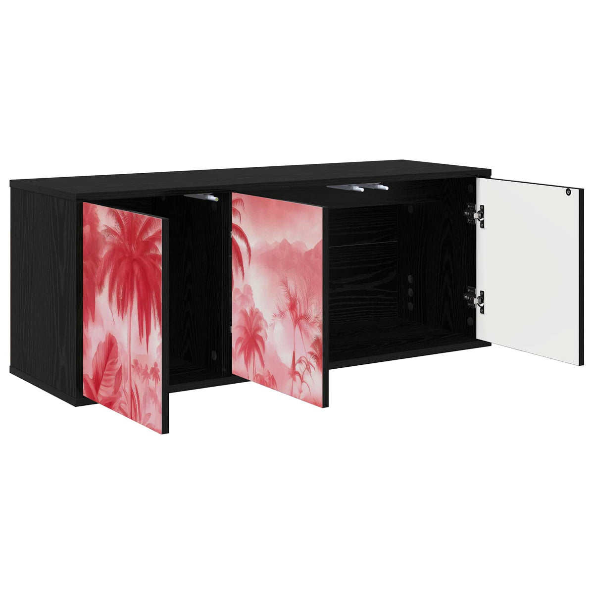 Vidaxl wandgemonteerd tv-meubel aachen 102 x 33 x 40 cm zwart eiken