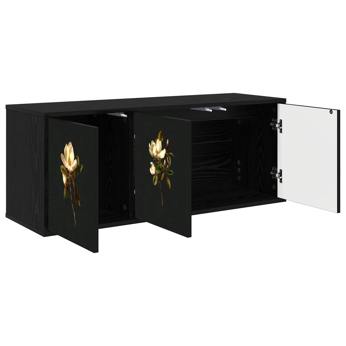 Vidaxl wandgemonteerd tv-meubel bremen 102 x 33 x 40 cm zwart eiken