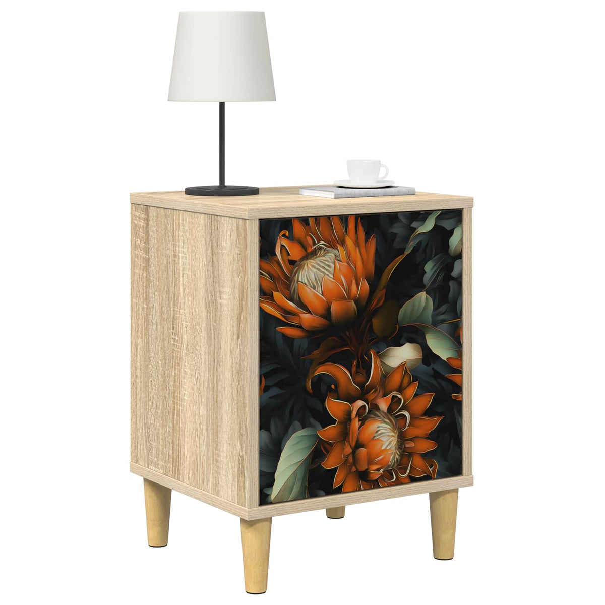 Vidaxl nachtkastje lochem 2 st sonoma eiken 36 x 33 x 50 cm