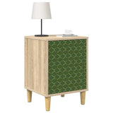 Vidaxl nachtkastje geleen 2 st sonoma eiken 36 x 33 x 50 cm