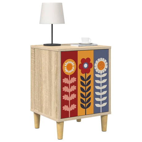 Vidaxl nachtkastje essen sonoma eiken 36 x 33 x 50 cm bewerkt hout