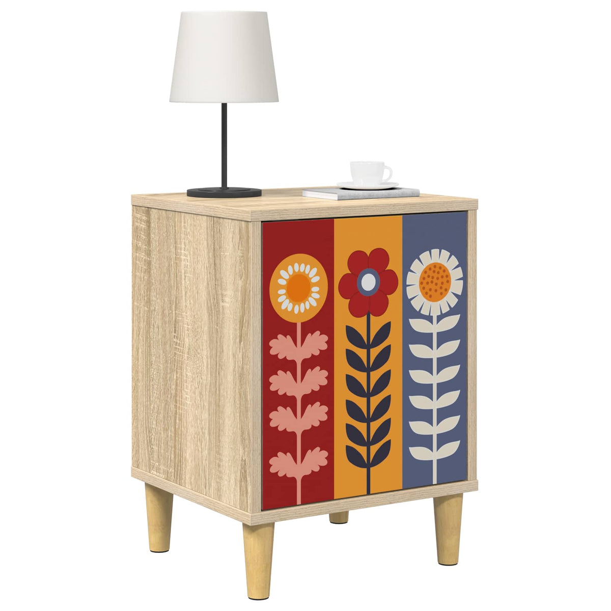 Vidaxl nachtkastje essen 2 st sonoma eiken 36 x 33 x 50 cm