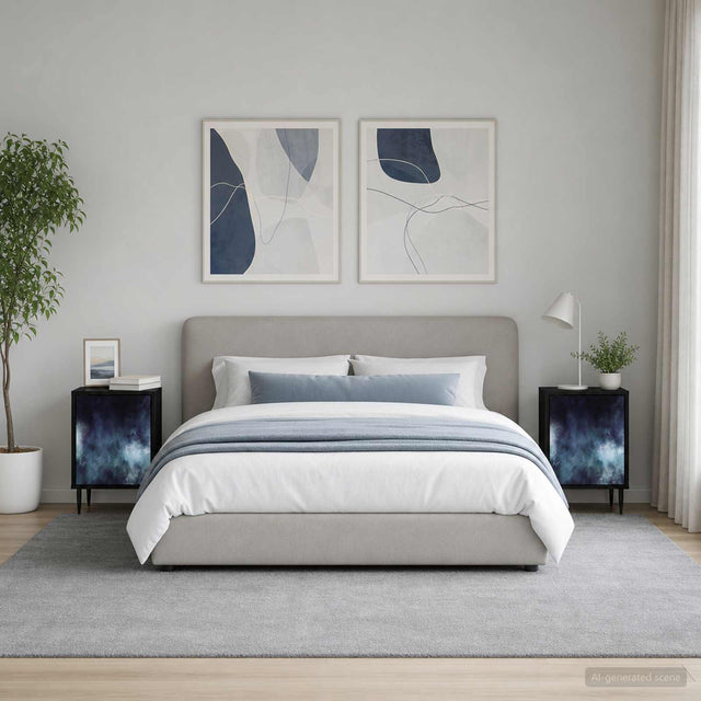 Vidaxl nachtkastje raalte 2 st zwart eiken 36 x 33 x 51 cm