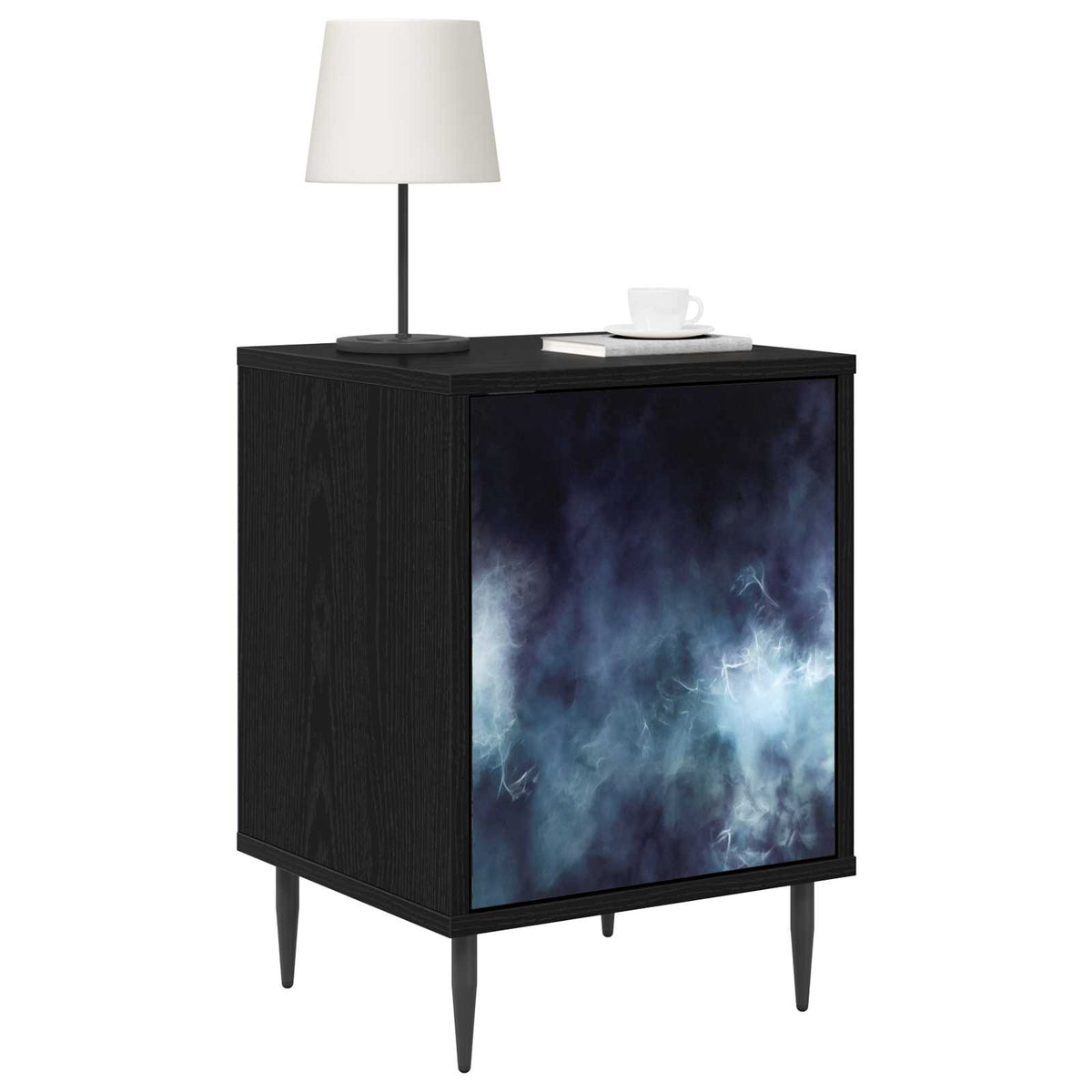 Vidaxl nachtkastje raalte 2 st zwart eiken 36 x 33 x 51 cm