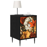 Vidaxl nachtkastje gennep 2 st zwart eiken 36 x 33 x 51 cm
