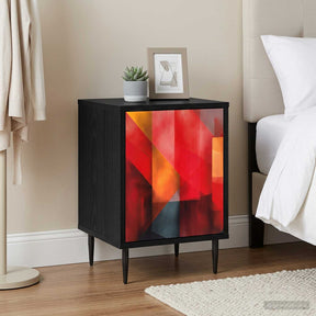 Vidaxl nachtkastje heesch 2 st zwart eiken 36 x 33 x 51 cm