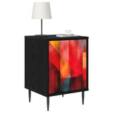 Vidaxl nachtkastje heesch 2 st zwart eiken 36 x 33 x 51 cm