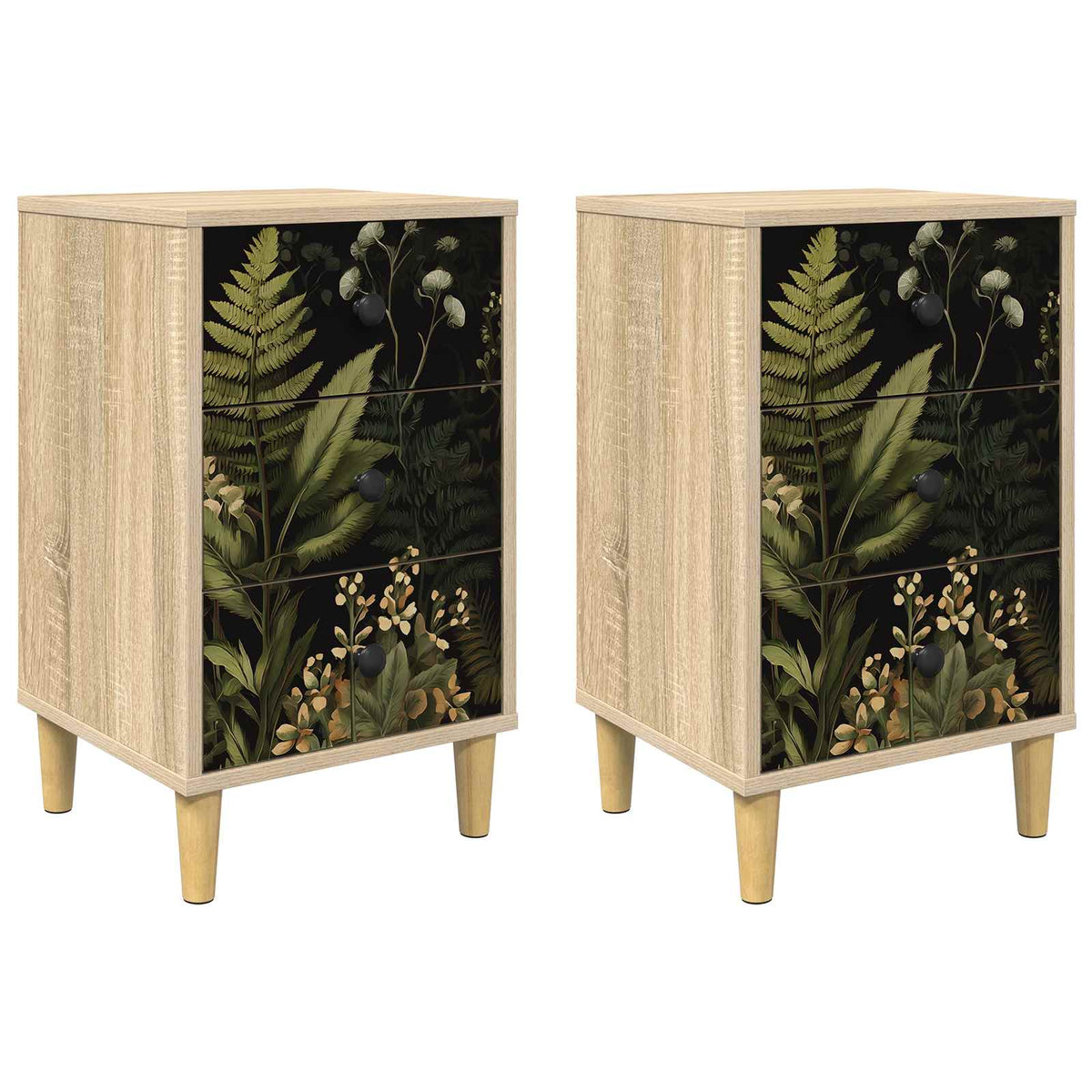Vidaxl nachtkastje rhenen 2 st sonoma eiken 36 x 33 x 60 cm