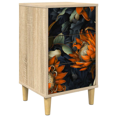 Vidaxl nachtkastje lochem sonoma eiken 36 x 33 x 60 cm bewerkt hout