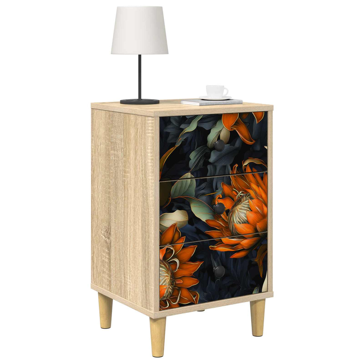 Vidaxl nachtkastje lochem sonoma eiken 36 x 33 x 60 cm bewerkt hout