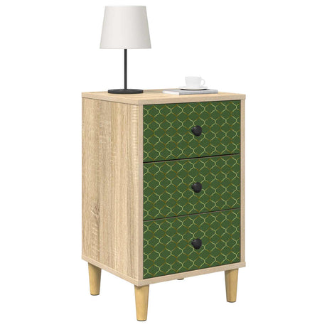 Vidaxl nachtkastje geleen sonoma eiken 36 x 33 x 60 cm bewerkt hout