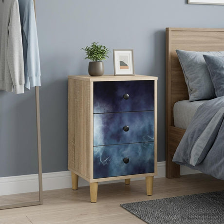 Vidaxl nachtkastje raalte sonoma eiken 36 x 33 x 60 cm bewerkt hout