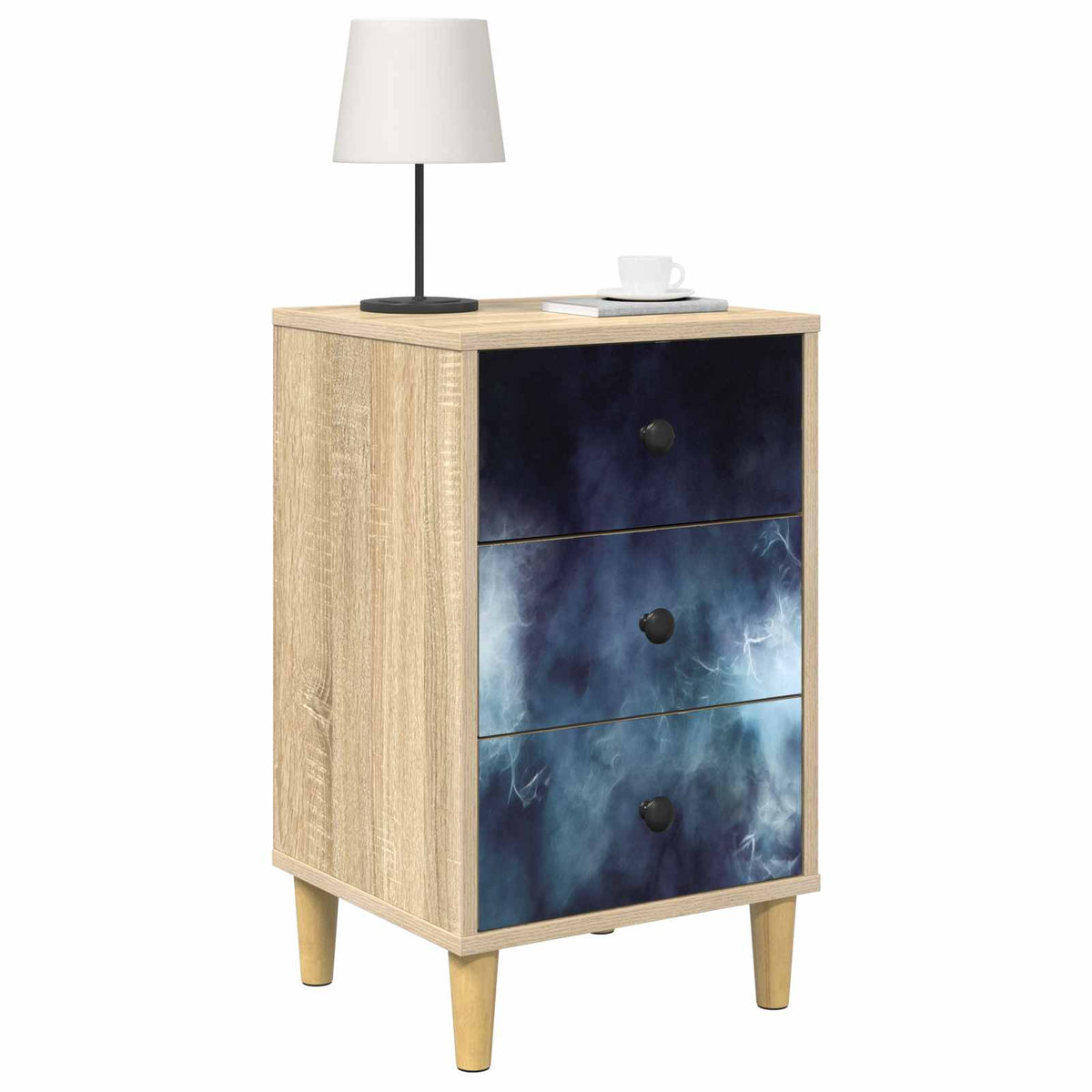 Vidaxl nachtkastje raalte 2 st sonoma eiken 36 x 33 x 60 cm