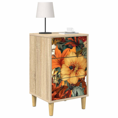 Vidaxl nachtkastje gennep sonoma eiken 36 x 33 x 60 cm bewerkt hout