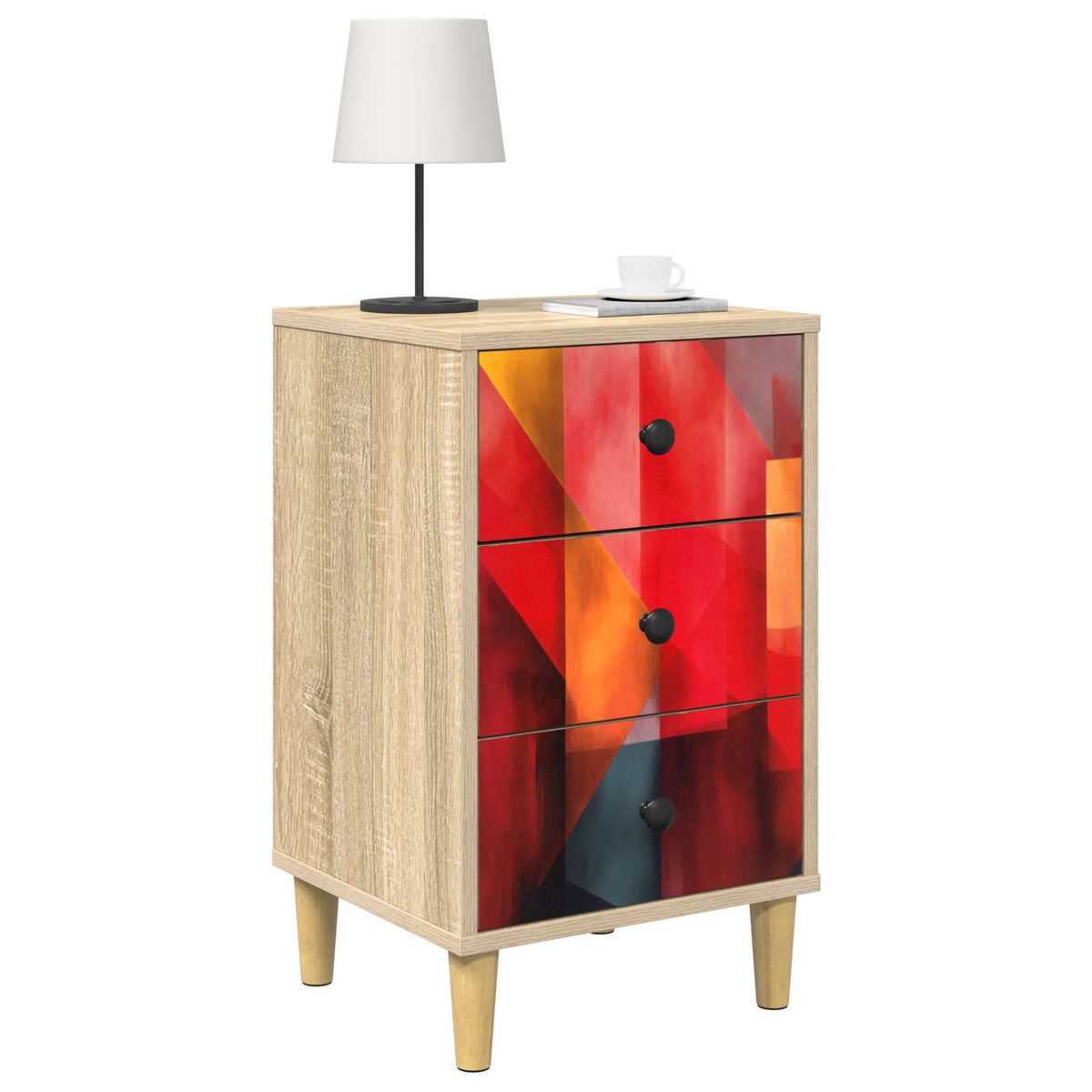Vidaxl nachtkastje heesch 2 st sonoma eiken 36 x 33 x 60 cm