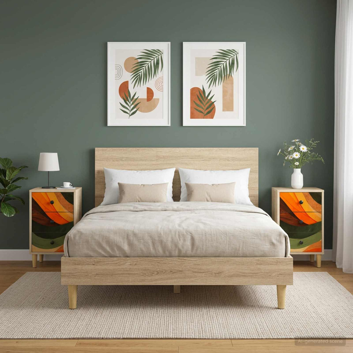 Vidaxl nachtkastje bonn 2 st sonoma eiken 36 x 33 x 60 cm bewerkt hout