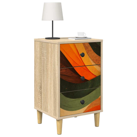 Vidaxl nachtkastje bonn 2 st sonoma eiken 36 x 33 x 60 cm bewerkt hout