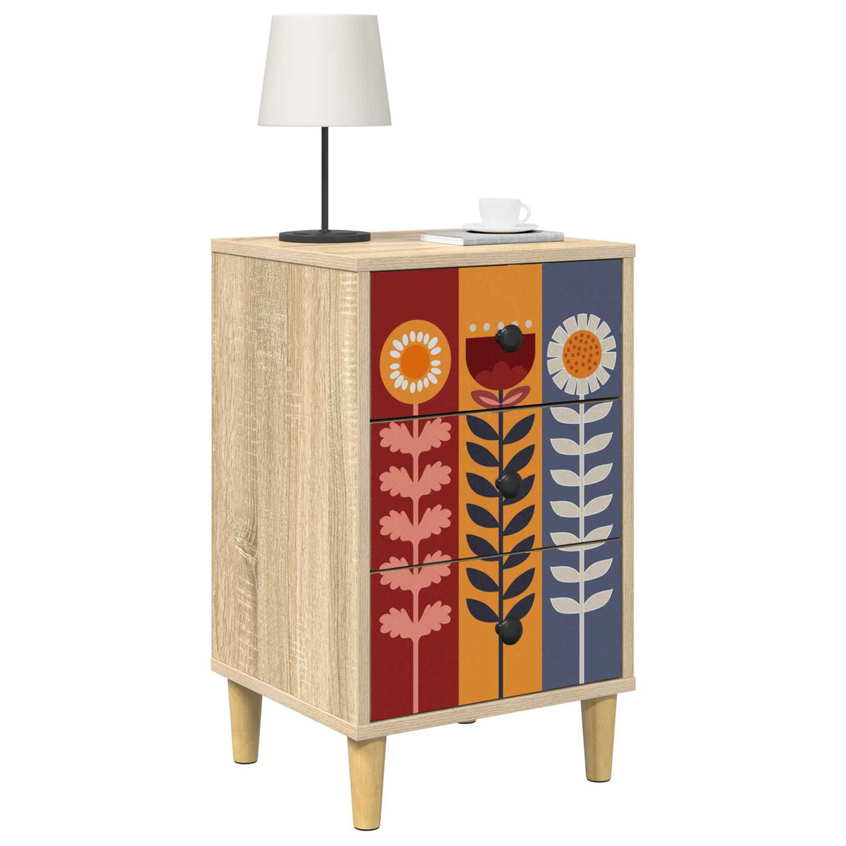 Vidaxl nachtkastje essen sonoma eiken 36 x 33 x 60 cm bewerkt hout