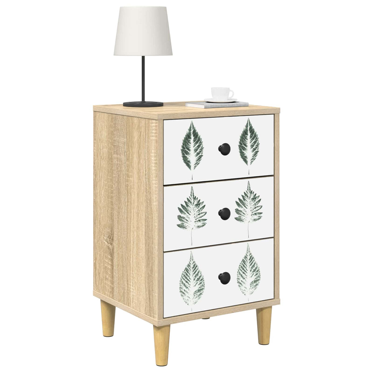 Vidaxl nachtkastje hanau sonoma eiken 36 x 33 x 60 cm bewerkt hout
