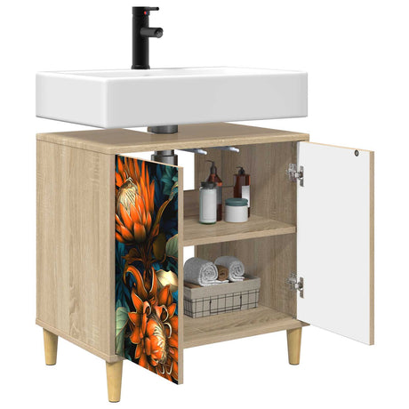 Vidaxl badkamerkast lochem sonoma 60 x 40 x 60 cm bewerkt hout