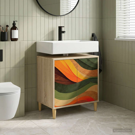 Vidaxl badkamerkast bonn sonoma 60 x 40 x 60 cm bewerkt hout