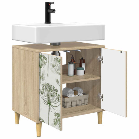 Vidaxl badkamerkast gotha sonoma 60 x 40 x 60 cm bewerkt hout