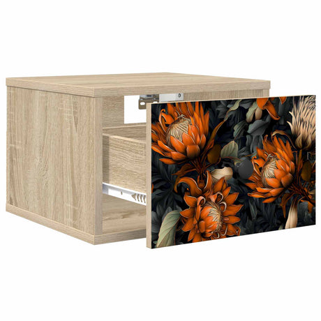 Vidaxl wandkastje lochem sonoma eiken 36 x 33 x 25 cm bewerkt hout