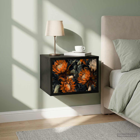 Vidaxl wandkastje lochem 2 st zwart eiken 36 x 33 x 25 cm bewerkt hout