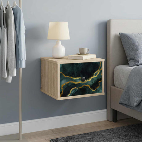 Vidaxl wandkastje wijhe 2 st sonoma eiken 36 x 33 x 25 cm bewerkt hout
