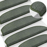 Vidaxl zelfklevende trapmatten 15 st 80 x 24,5 x 3,5 cm donkergroen