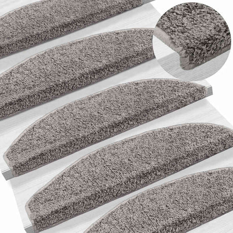 Vidaxl zelfklevende trapmatten 15 st 80 x 24,5 x 3,5 cm grijs