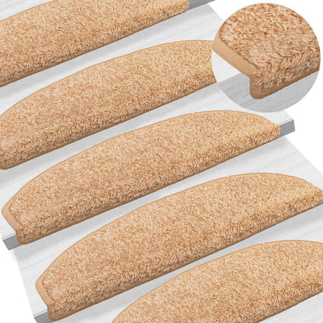 Vidaxl zelfklevende trapmatten 15 st 80 x 24,5 x 3,5 cm goud