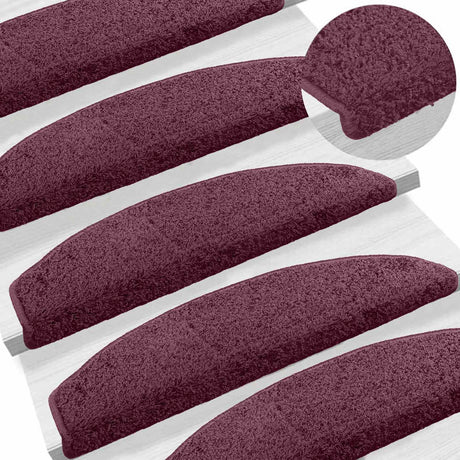 Vidaxl zelfklevende trapmatten 15 st 80 x 24,5 x 3,5 cm donker paars