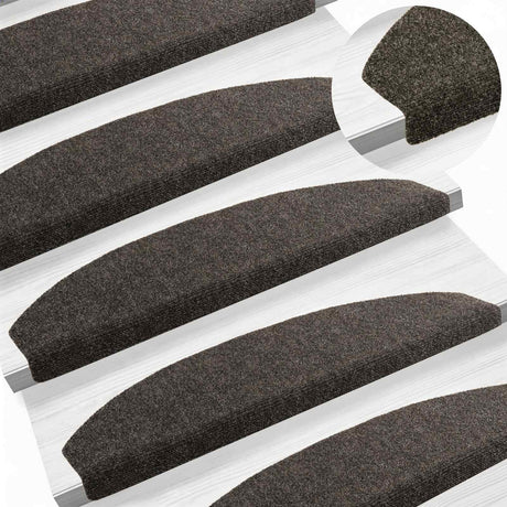 Vidaxl zelfklevende trapmatten 15 st 80 x 24,5 x 3,5 cm antraciet