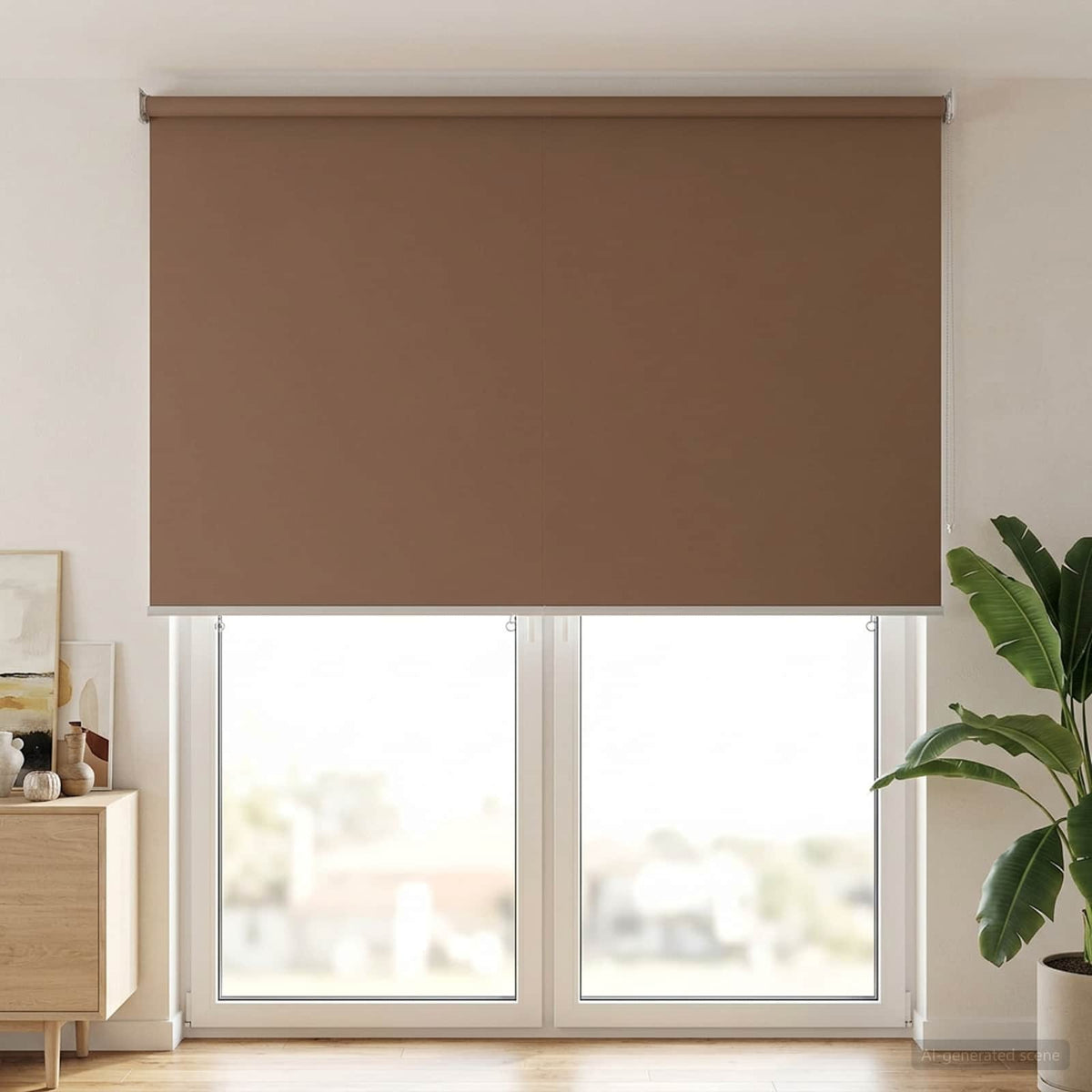 Vidaxl buitenrolgordijn uv-bescherming taupe 100 x 230 cm (b x h)