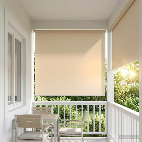 Vidaxl buitenrolgordijn uv-bescherming beige 100 x 230 cm (b x h)