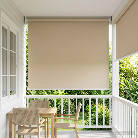 Vidaxl buitenrolgordijn uv-bescherming beige 100 x 230 cm (b x h)