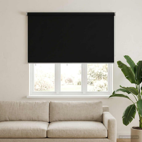 Vidaxl buitenrolgordijn uv-bescherming zwart 100 x 230 cm (b x h)